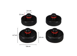 Jeu de cales en caoutchouc pour cric JACK PAD SET 4T pour véhicules Tesla, tige 24 mm, 4 pièces