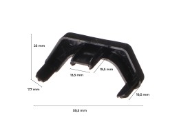 Embout en plastique pour glissière du porte-vélos BIKE 2 / 3 / 4, noir - pièce de rechange
