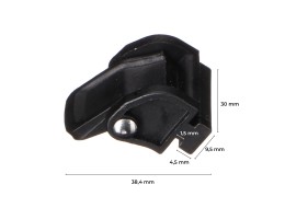 Boucle en plastique pour sangle de fixation du porte-vélos BIKE 2 / 3 / 4, noire - pièce de rechange