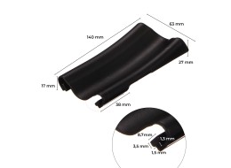 Plateforme en plastique pour pneu pour porte-vélos BIKE 2 / 3 / 4, noire - pièce de rechange