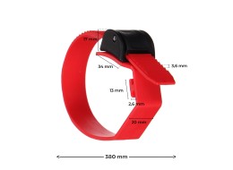 Sangle à dégagement rapide pour porte-vélos sur attelage, longueur 38 cm, rouge - pièce de rechange