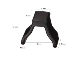 Embout en plastique pour glissière du porte-vélos E-BIKE 2, noir - pièce de rechange