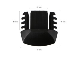 Embout en plastique pour barre transversale ROOF RACK IN / FIX, noir - pièce de rechange
