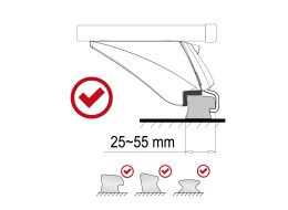 Barre transversale verrouillable en aluminium ROOF RACK IN 1, 120 cm, capacité 90 kg
