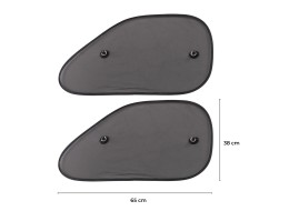 Pare-soleil à ventouse pour vitre latérale de voiture CAR SUNSHADE SET 9, 65 x 38 cm, 2 pièces