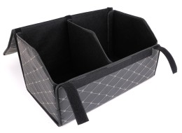 Organisateur de coffre de voiture CAR COMPACT ELEGANT L, 2 compartiments, pliable, avec couvercle