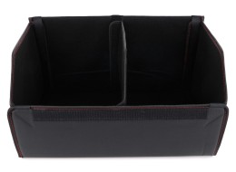 Organisateur de coffre de voiture CAR COMPACT LEATHER L, 2 compartiments, pliable, avec couvercle