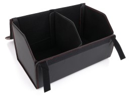 Organisateur de coffre de voiture CAR COMPACT LEATHER L, 2 compartiments, pliable, avec couvercle
