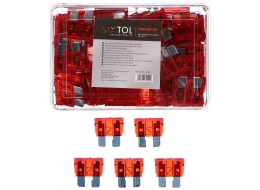 Kit de fusibles automobiles à lame MECHANIC FUSE SET 10A, 100 pièces