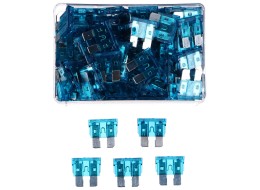 Kit de fusibles automobiles à lame MECHANIC FUSE SET 15A, 100 pièces