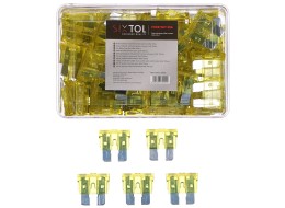 Kit de fusibles automobiles à lame MECHANIC FUSE SET 20A, 100 pièces