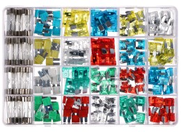 Ensemble de fusibles à lame et en verre pour automobile MECHANIC FUSE SET 215