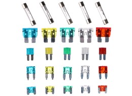 Ensemble de fusibles à lame et en verre pour automobile MECHANIC FUSE SET 215