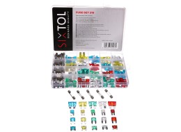 Ensemble de fusibles à lame et en verre pour automobile MECHANIC FUSE SET 215