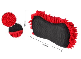 Éponge de lavage auto CAR DETAILING WASH 1, 24 x 12,5 x 6 cm, noir-rouge