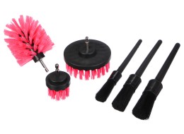 Ensemble multifonction d'outils pour nettoyage et lavage de voiture CAR DETAILING PINK 9, 9 pièces