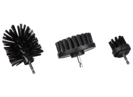 Ensemble de brosses pour perceuse pour nettoyage de voiture CAR DETAILING DRILL BRUSH 3 HARD, 3 pièc