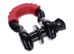 Manille offroad avec protecteur en caoutchouc CAR SHACKLE 1, capacité 4,75 t