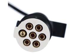 Câble spiralé de liaison 7 broches type S TRAILER CABLE 10, fiche en plastique, 24V, 3,5m