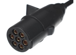 Câble spiralé de liaison 7 broches type N TRAILER CABLE 11, fiche en plastique, 24V, 3,5m