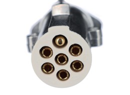 Câble spiralé de liaison 7 broches type S TRAILER CABLE 12, fiche métallique, 24V, 3,5m