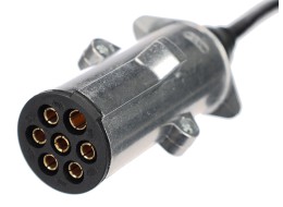 Câble spiralé de liaison 7 broches type N TRAILER CABLE 13, fiche métallique, 24V, 3,5m