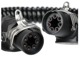 Câble spiralé de liaison EBS 7 broches TRAILER CABLE 14, 24V, 3,5 m