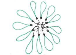 Set d'élastiques de fixation avec crochet métallique CARGO CORD SET 1, 21 cm, 12 pcs