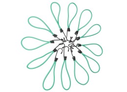 Set d'élastiques de fixation avec crochet métallique CARGO CORD SET 1, 21 cm, 12 pcs
