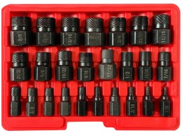 Ensemble d'extracteurs pour vis et écrous endommagés MECHANIC NUT REMOVER 2, 25 pièces