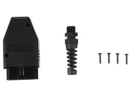 Fiche OBD-II 16 broches pour montage de votre propre câble MECHANIC CABLE 29, noire