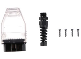 Fiche OBD-II 16 broches pour montage de votre propre câble MECHANIC CABLE 30, transparente