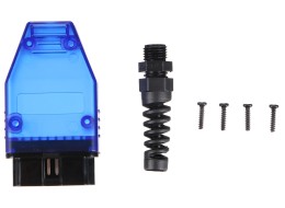 Fiche OBD-II 16 broches pour montage de votre propre câble MECHANIC CABLE 31, bleue