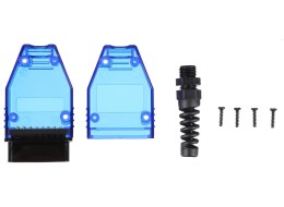 Fiche OBD-II 16 broches pour montage de votre propre câble MECHANIC CABLE 31, bleue