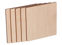 Plaquettes en bois CREATIVE WOOD SET 5, 10 x 10 cm