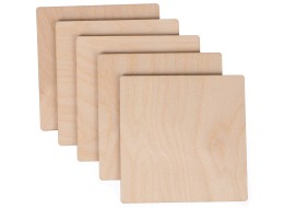 Plaquettes en bois CREATIVE WOOD SET 5, 10 x 10 cm