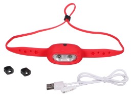 Lampe frontale à sangle en caoutchouc HEADLAMP STAR, 120 lm, LED, USB