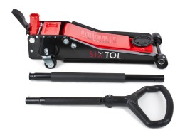 Cric hydraulique mobile robuste 3 t profil bas, avec pédale SX JACK PEDAL 3T BLACK