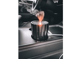 Diffuseur d'arômes Car Flame pour voiture noir 100 ml, USB-C, pour porte-gobelet