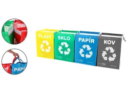 Sacs pour tri sélectif SORT EASY 4 METAL, 30x30x40cm, 4x36l, 4 pièces