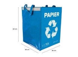 Sac pour déchets triés SORT EASY PAPIER, 30x30x40 cm, 36 l