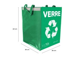 Ensemble de sacs pour tri sélectif SORT EASY 3 BASIC FR, 30 x 30 x 40 cm, 3 x 36 l, 3 pièces