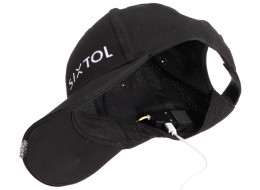Casquette avec lumière LED B-CAP 25 lm, rechargeable, USB, taille universelle, noire