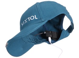 Casquette avec lumière LED B-CAP 25 lm, rechargeable, USB, taille universelle, bleue