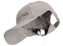 Casquette avec lampe LED B-CAP 25lm, rechargeable, USB, taille universelle, gris