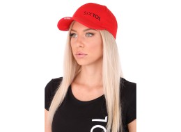 Casquette avec lampe LED B-CAP 25lm, rechargeable, USB, taille universelle, rouge