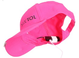 Casquette avec lampe LED B-CAP 25lm, rechargeable, USB, taille universelle, rose