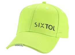 Casquette avec lumière LED B-CAP 25 lm, rechargeable, USB, taille universelle, vert fluorescent