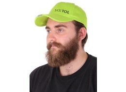 Casquette avec lumière LED B-CAP 25 lm, rechargeable, USB, taille universelle, vert fluorescent