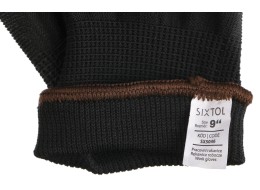 Gants de travail en polyester partiellement enduits de polyuréthane GLOVE PE-PU 9, noirs, taille 9